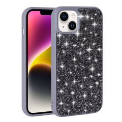 iPhone 13 Kılıf Parlak Taşlı Tasarım Pırlanta Kapak