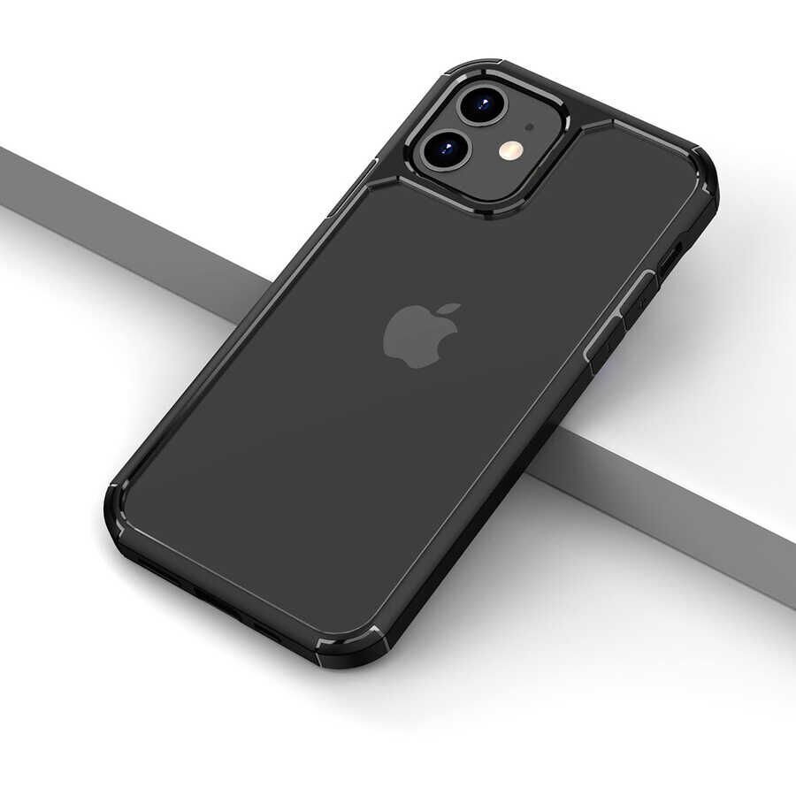 iPhone 12 Kılıf Roll Kapak Siyah