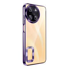 Realme 11 4G Kılıf Tek Kamera Çerçeveli Logo Gösteren Omega Kapak