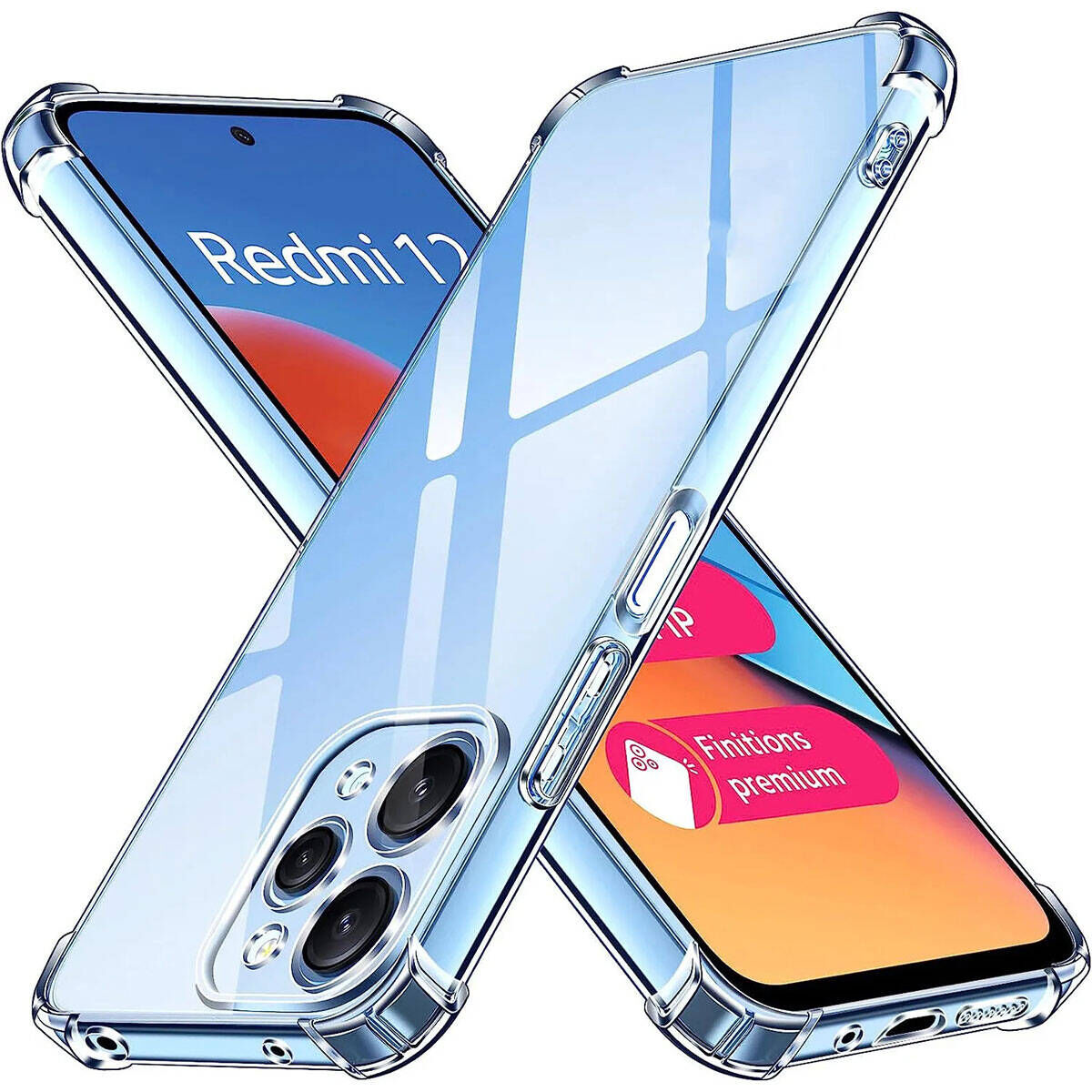 Xiaomi Redmi 12 Kılıf Nitro Anti Shock Darbe Emici Köşe Korumalı Şeffaf Silikon Kapak Renksiz