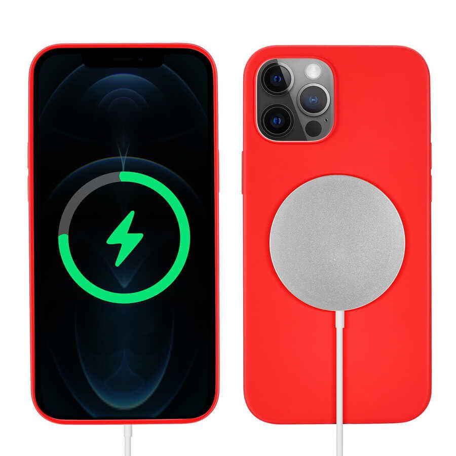 iPhone 13 Pro Max Kılıf Silksafe Wireless Kapak Kırmızı