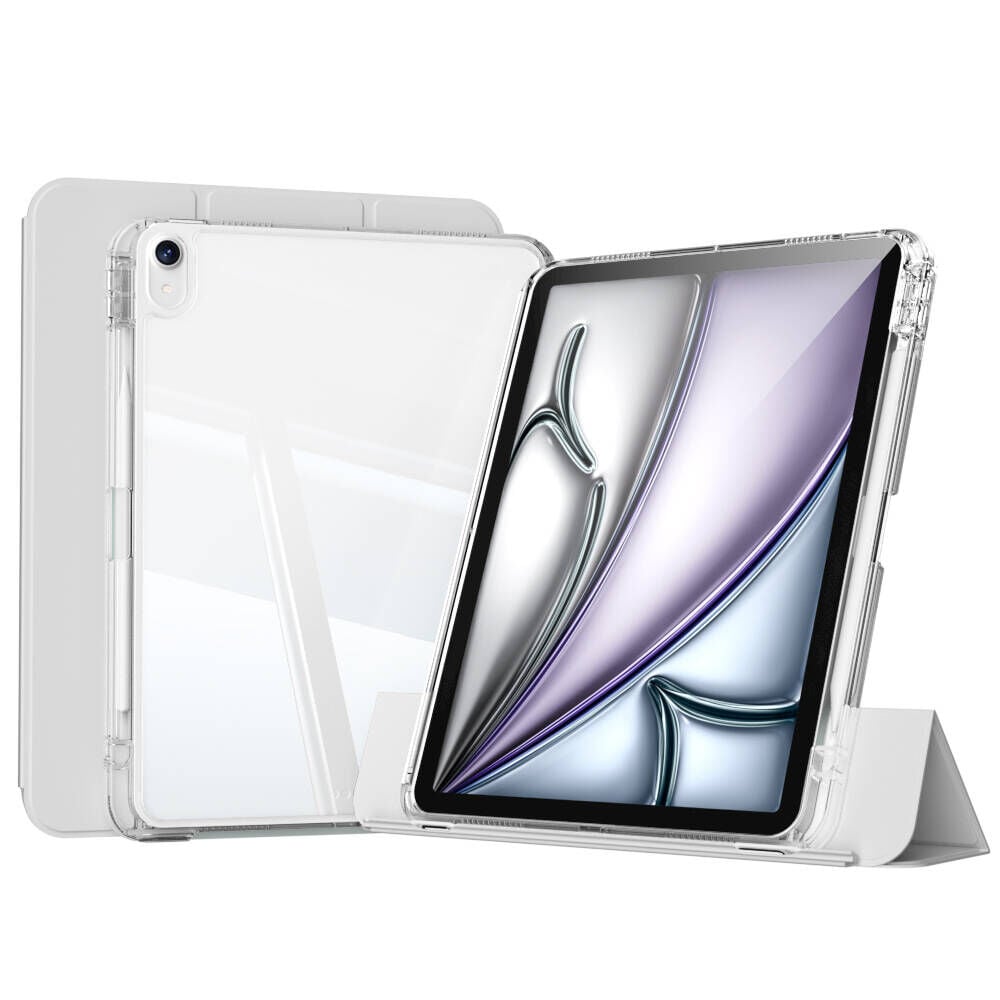 iPad Air 13 2025 M3 Kılıf Magnetik Ayrılabilen Airbagli Sliding Tablet Kılıfı Gri