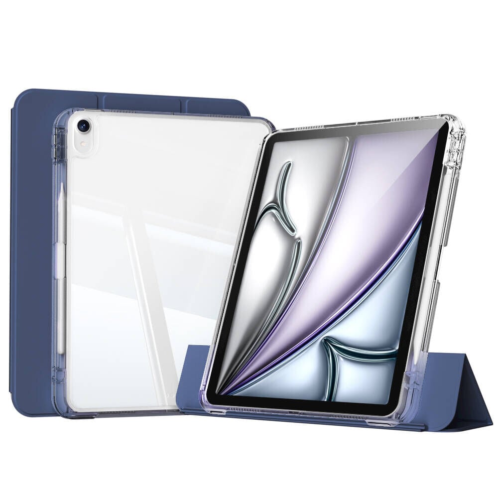 iPad Air 13 2025 M3 Kılıf Magnetik Ayrılabilen Airbagli Sliding Tablet Kılıfı Lacivert