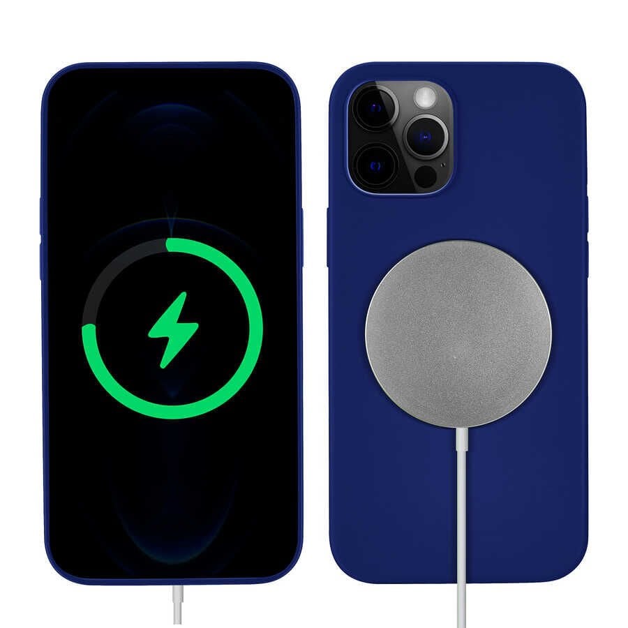 iPhone 13 Pro Max Kılıf Silksafe Wireless Kapak Mavi