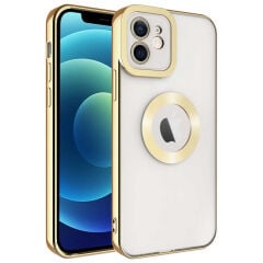 iPhone 11 Kılıf Kamera Korumalı Logo Gösteren Omega Kapak Mavi Açık