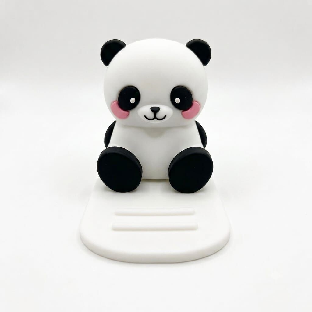 Sevimli Panda Figürlü Kaydırmaz Masaüstü Telefon ve Tablet Standı / Tutucu