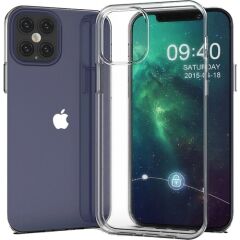Iphone 12 / 12 Pro  Kamera Korumalı Şeffaf Yumuşak Silikon