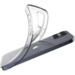 Iphone 12 / 12 Pro  Kamera Korumalı Şeffaf Yumuşak Silikon