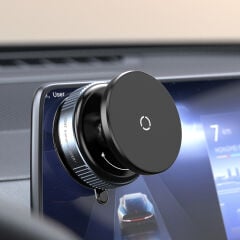 K009 Vakum Özellikli Magnetik Telefon Tutucu Siyah