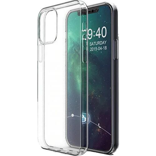 Iphone 12 Mini Kamera Korumalı Şeffaf Yumuşak Silikon