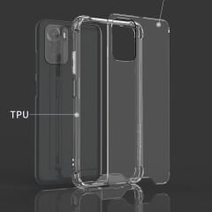 Xiaomi Redmi Note 10 Kılıf Nitro Anti Shock Darbe Emici Köşe Korumalı Şeffaf Silikon Kapak