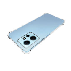 Xiaomi Redmi Note 12 4G Kılıf Nitro Anti Shock Darbe Emici Köşe Korumalı Şeffaf Silikon Kapak Renksiz