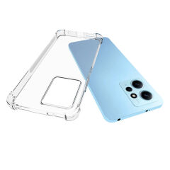 Xiaomi Redmi Note 12 4G Kılıf Nitro Anti Shock Darbe Emici Köşe Korumalı Şeffaf Silikon Kapak Renksiz