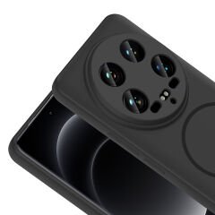 Xiaomi 14 Ultra Kılıf Meta Lansman M-Safe Kamera Korumalı içi Kadife Yumuşak Renkli Süet Silikon