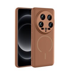 Xiaomi 14 Ultra Kılıf Meta Lansman M-Safe Kamera Korumalı içi Kadife Yumuşak Renkli Süet Silikon