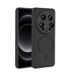 Xiaomi 14 Ultra Kılıf Meta Lansman M-Safe Kamera Korumalı içi Kadife Yumuşak Renkli Süet Silikon