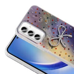 Samsung Galaxy A35 Kılıf Kamera Korumalı Figürlü Ponti Silikon Kapak Beyaz