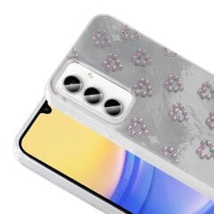 Samsung Galaxy A35 Kılıf Kamera Korumalı Figürlü Ponti Silikon Kapak Lila