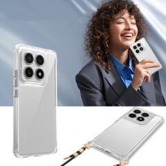 Xiaomi 14T Kılıf Airbagli Takılabilir Askı Aparatlı Snap Silikon Kapak