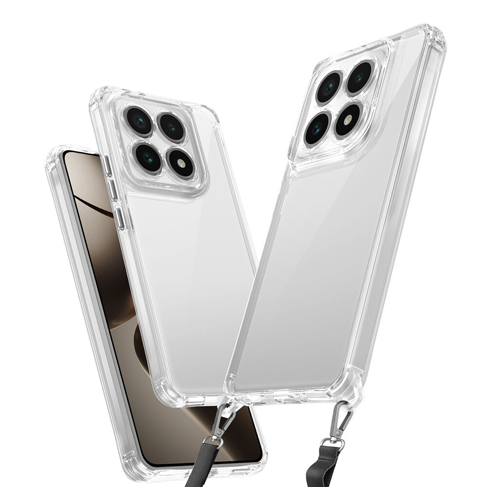 Xiaomi 14T Kılıf Airbagli Takılabilir Askı Aparatlı Snap Silikon Kapak Şeffaf