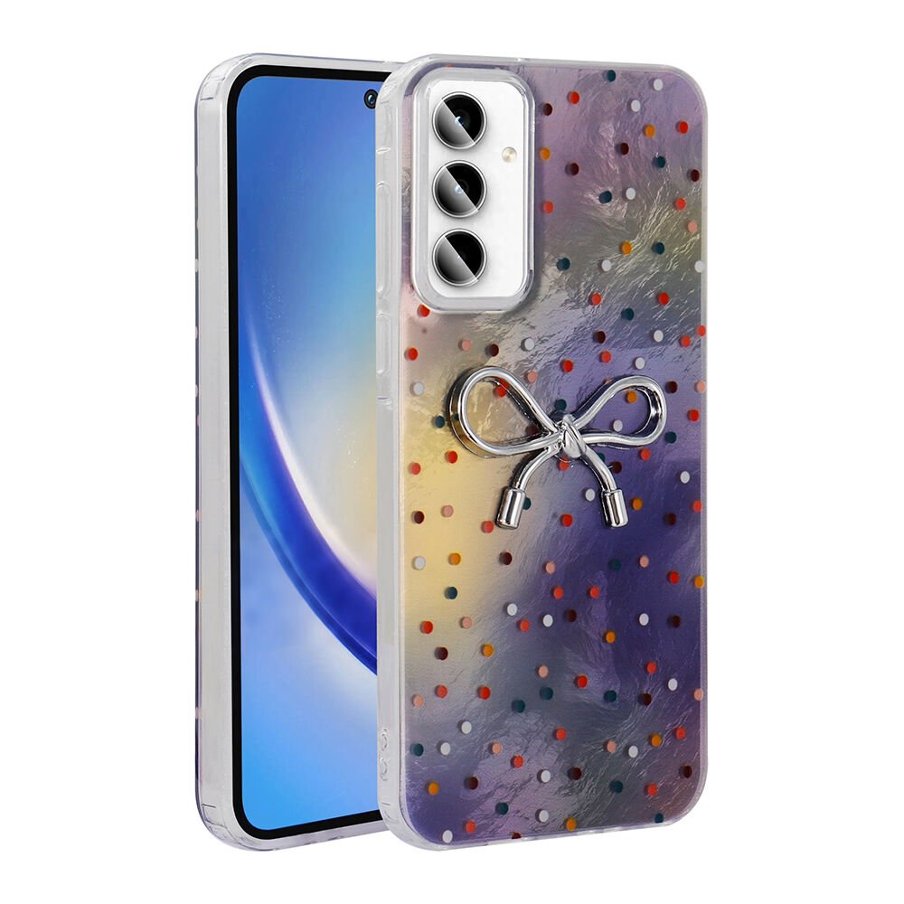 Samsung Galaxy A35 Kılıf Kamera Korumalı Figürlü Ponti Silikon Kapak Lila