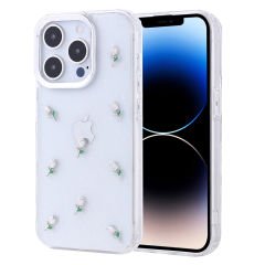 iPhone 14 Pro Kılıf Airbag Tasarımlı Simli Şeffaf Kutup Kapak