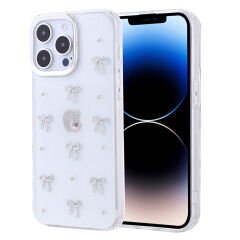 iPhone 14 Pro Kılıf Airbag Tasarımlı Simli Şeffaf Kutup Kapak