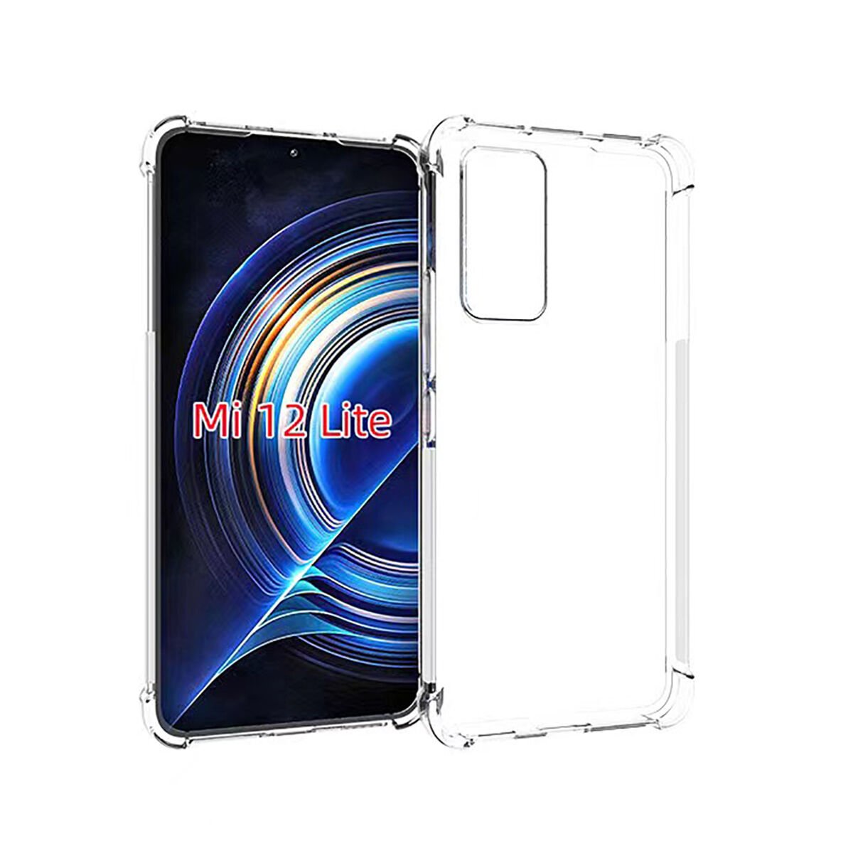 Xiaomi Mi 12 Lite Kılıf Nitro Anti Shock Darbe Emici Köşe Korumalı Şeffaf Silikon Kapak Renksiz