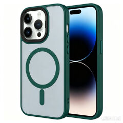 iPhone 13 Pro Max Kılıf Mat Arka Yüzey Wireless Şarj Özellikli  Flet Magsafe Kapak kılıf