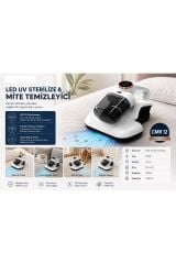 100W Güçlü Kablosuz Akar ve Toz UV Işıklı Yatak ve Koltuk Temizleyici