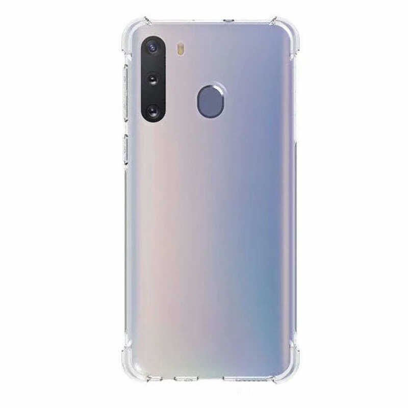 Samsung Galaxy A21 Kılıf Nitro Anti Shock Darbe Emici Köşe Korumalı Şeffaf Silikon Kapak Renksiz