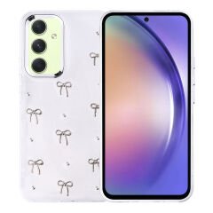 Samsung Galaxy A54 Kılıf Airbag Tasarımlı Simli Şeffaf Kutup Kapak