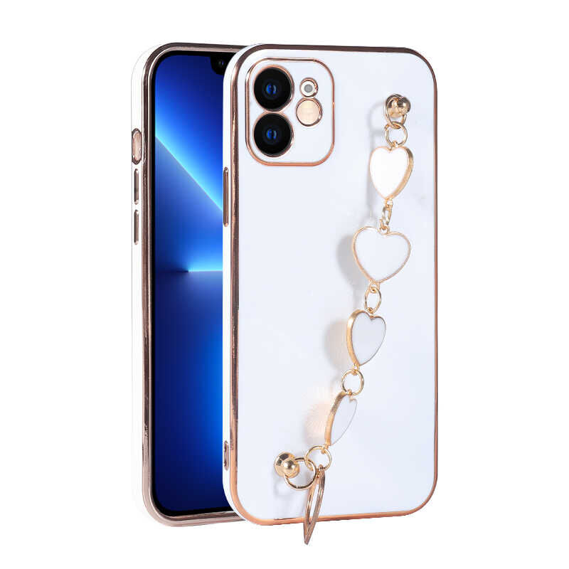 iPhone 11 Kılıf Kalbim Kapak Beyaz