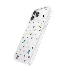 iPhone 18 Pro Max Kılıf MagSafe Şarj Özellikli Premium Taş Detayli Axen Sert PC Kapak