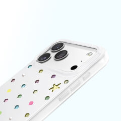iPhone 18 Pro Max Kılıf MagSafe Şarj Özellikli Premium Taş Detayli Axen Sert PC Kapak
