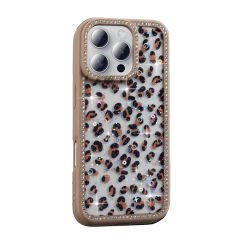 iPhone 16 Pro Kılıf Taşlı ve Simli Tasarım Azra Kapak
