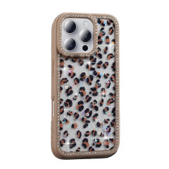 iPhone 16 Pro Kılıf Taşlı ve Simli Tasarım Azra Kapak