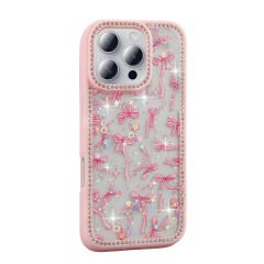 iPhone 16 Pro Kılıf Taşlı ve Simli Tasarım Azra Kapak