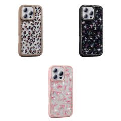 iPhone 16 Pro Kılıf Taşlı ve Simli Tasarım Azra Kapak
