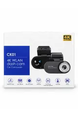 CK01 4K Ultra HD Wi-Fi Araç Kamerası AI Plaka Tanıma Araç İçi Kamera