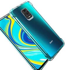 Xiaomi Redmi Note 9S Kılıf Nitro Anti Shock Darbe Emici Köşe Korumalı Şeffaf Silikon Kapak