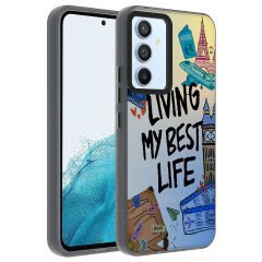 Samsung Galaxy A14 Kılıf Desenli Dragon Sert Kapak Kılıf Astronot