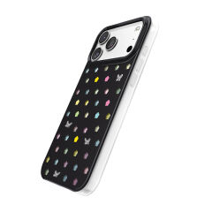 iPhone 18 Pro Kılıf MagSafe Şarj Özellikli Premium Taş Detayli Axen Sert PC Kapak