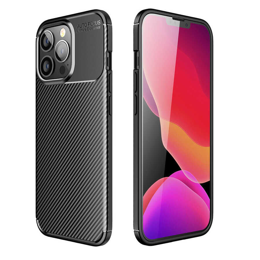 iPhone 13 Pro Max Kılıf Negro Silikon Kapak Siyah