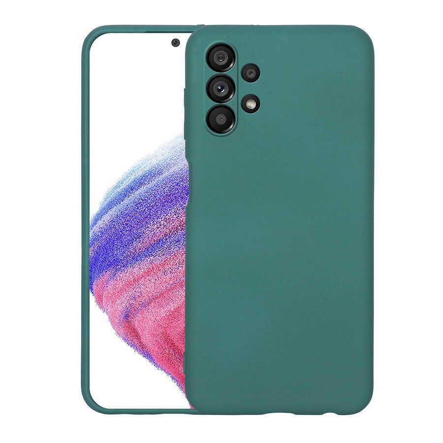 Samsung Galaxy A53 5G Kamera Korumali Mara Lansman Kapak Koyu Yeşil