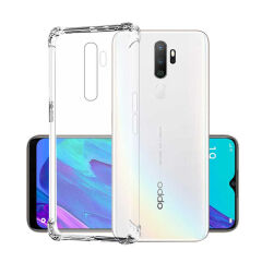 Oppo A9 2020 Kılıf Nitro Anti Shock Darbe Emici Köşe Korumalı Şeffaf Silikon Kapak