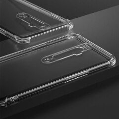 Oppo A9 2020 Kılıf Nitro Anti Shock Darbe Emici Köşe Korumalı Şeffaf Silikon Kapak