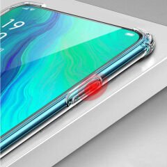 Oppo A9 2020 Kılıf Nitro Anti Shock Darbe Emici Köşe Korumalı Şeffaf Silikon Kapak Renksiz