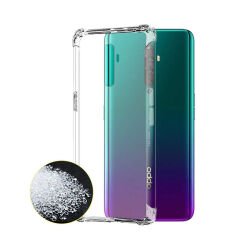 Oppo A9 2020 Kılıf Nitro Anti Shock Darbe Emici Köşe Korumalı Şeffaf Silikon Kapak Renksiz