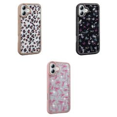 iPhone 16 Kılıf Taşlı ve Simli Tasarım Azra Kapak
